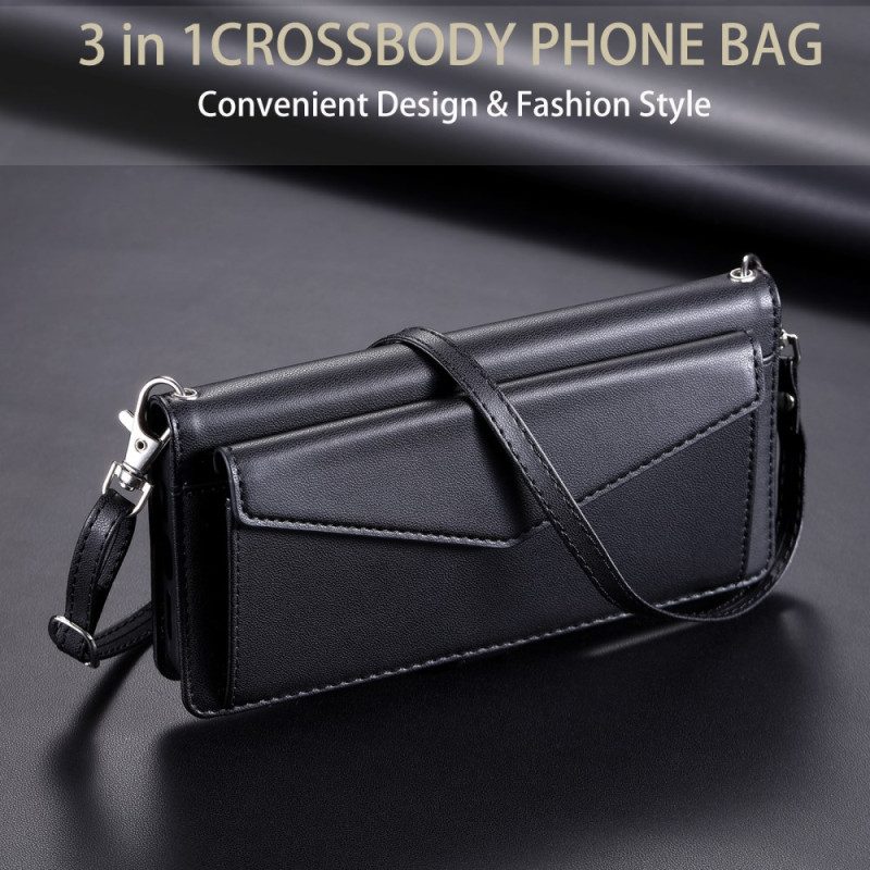 Kotelot Xiaomi 15 Pro Clutch-tyylinen Lompakko Hihnalla Ja Olkahihnalla