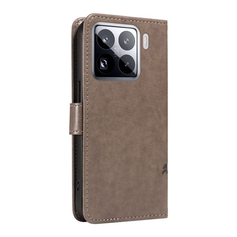 Kotelot Xiaomi 15 Pro Kukka- Ja Perhoskuvio