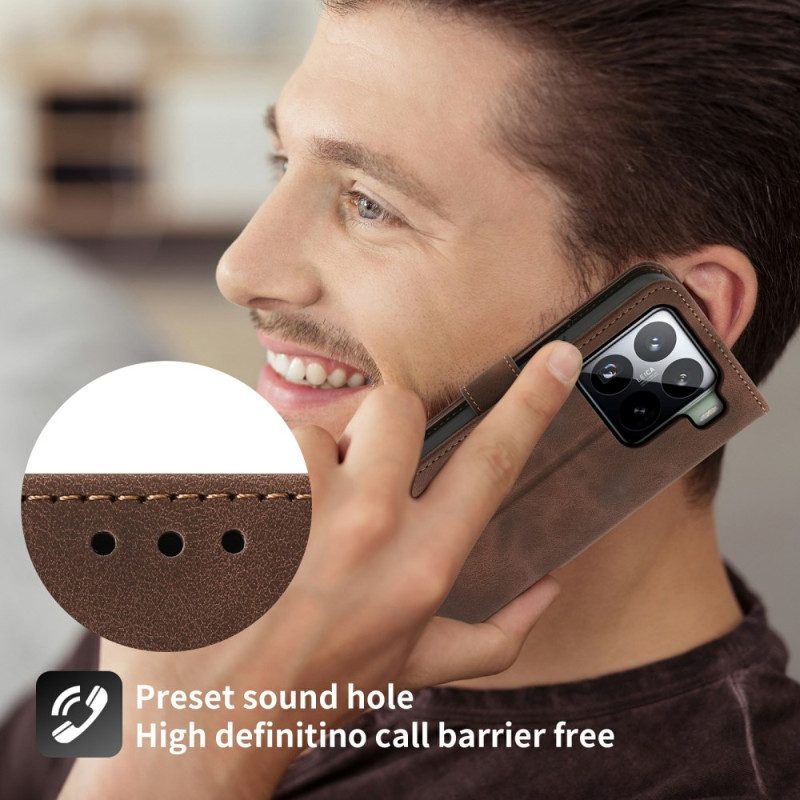 Kotelot Xiaomi 15 Pro Mokkanahkakuvio Kukkakuvio Jossa Hihna Ja Olkahihna Suojakuori