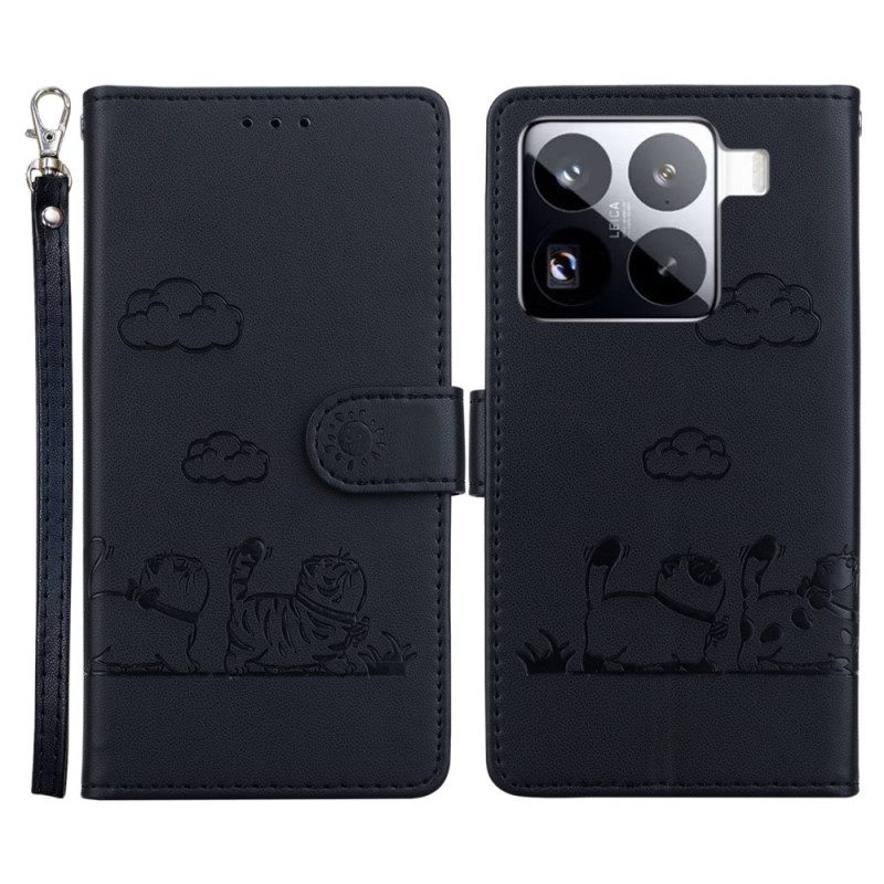 Kotelot Xiaomi 15 Pro Rfid-suojattu Kissakuvio