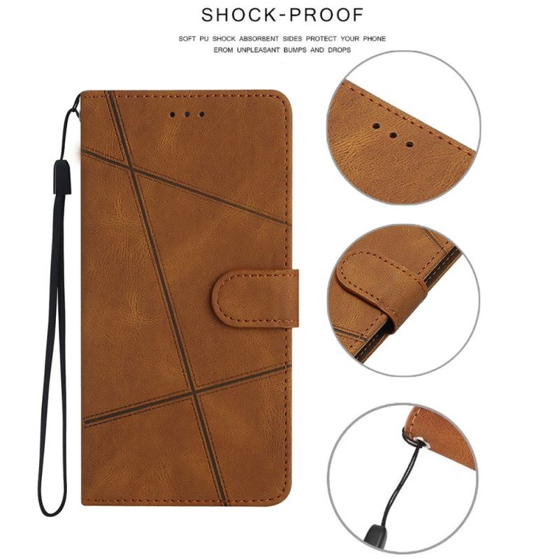 Kotelot Xiaomi 15 Pro Viivoja Ja Raitoja Hihnalla Suojakuori