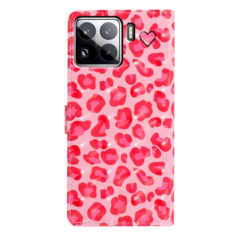 Kuoret Xiaomi 15 Pro 3d-pinkki Leopardikuvio