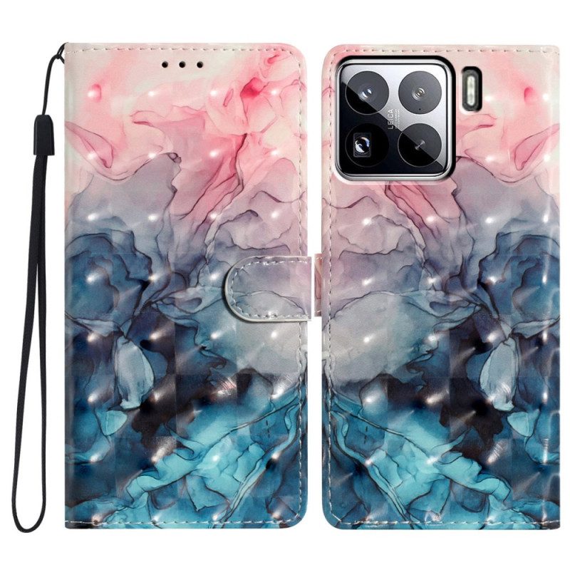 Kuoret Xiaomi 15 Pro Pinkki Ja Sininen Marmori 3d