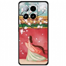 Kuori Xiaomi 15 Pro Nainen Ja Persikankukkia