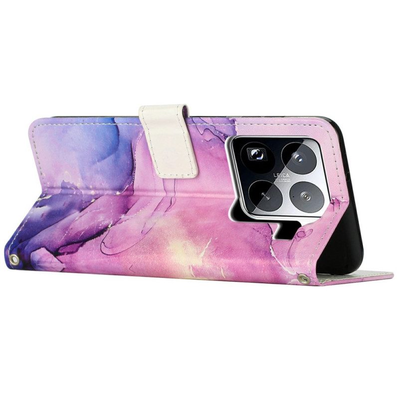 Nahkakotelo Xiaomi 15 Pro Marmorikuvio