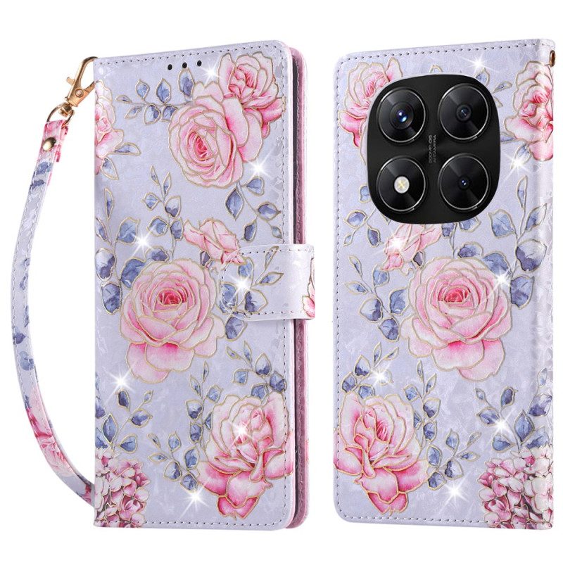 Kotelot Poco X7 5g Puhelinkuoret Rfid-suojattu Kukkakuvioinen Kuvio