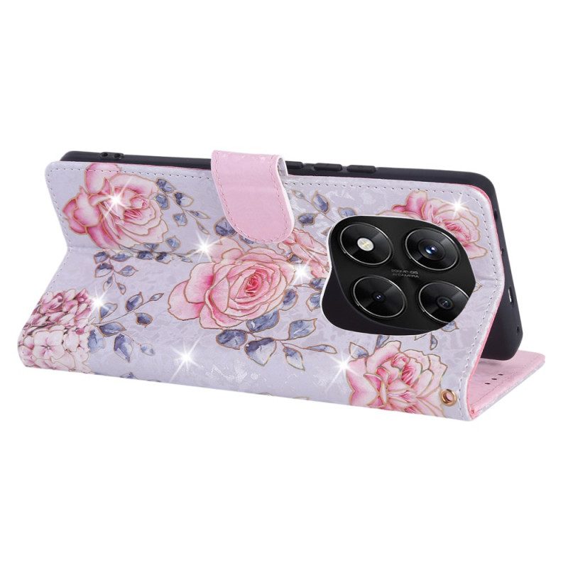 Kotelot Poco X7 5g Puhelinkuoret Rfid-suojattu Kukkakuvioinen Kuvio