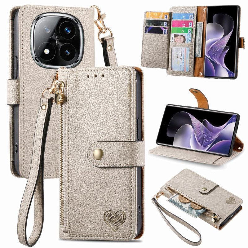 Kotelot Poco X7 5g Puhelinkuoret Rfid-suojattu Sydänkuvio