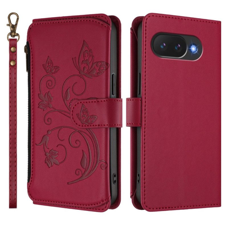 Kotelot Google Pixel 10a Kukkakuvioinen Lompakko