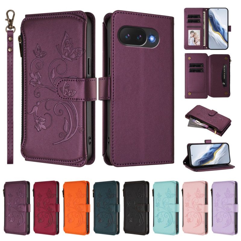 Kotelot Google Pixel 10a Kukkakuvioinen Lompakko