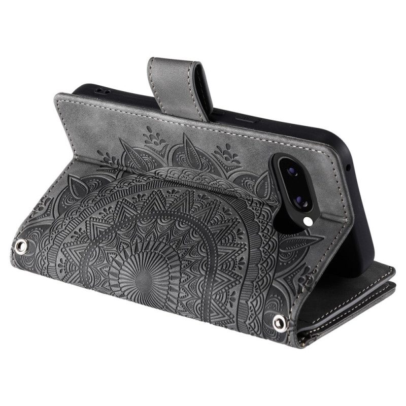 Kotelot Google Pixel 10a Mandala-mokkanahkaefektilompakko