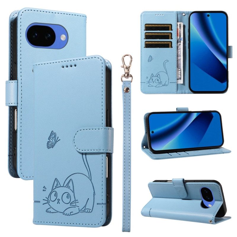 Kotelot Google Pixel 10a Puhelinkuoret Kissakuvio Ja Hihna