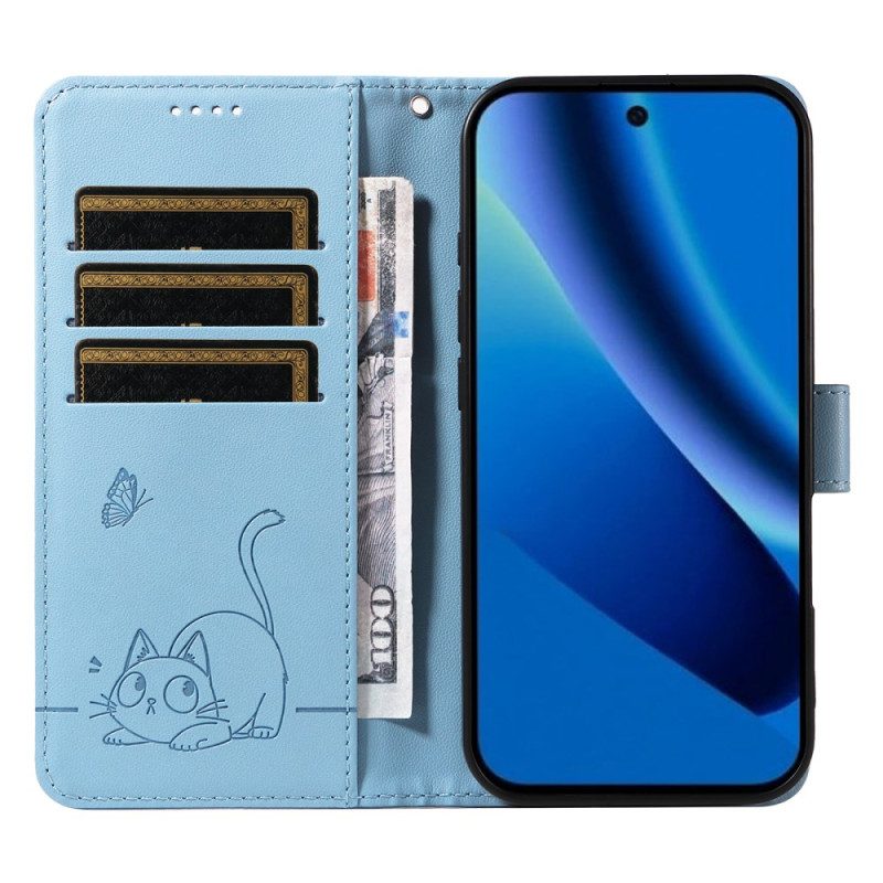 Kotelot Google Pixel 10a Puhelinkuoret Kissakuvio Ja Hihna