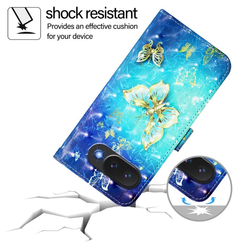 Kuoret Google Pixel 10a Kultaisia Perhosia