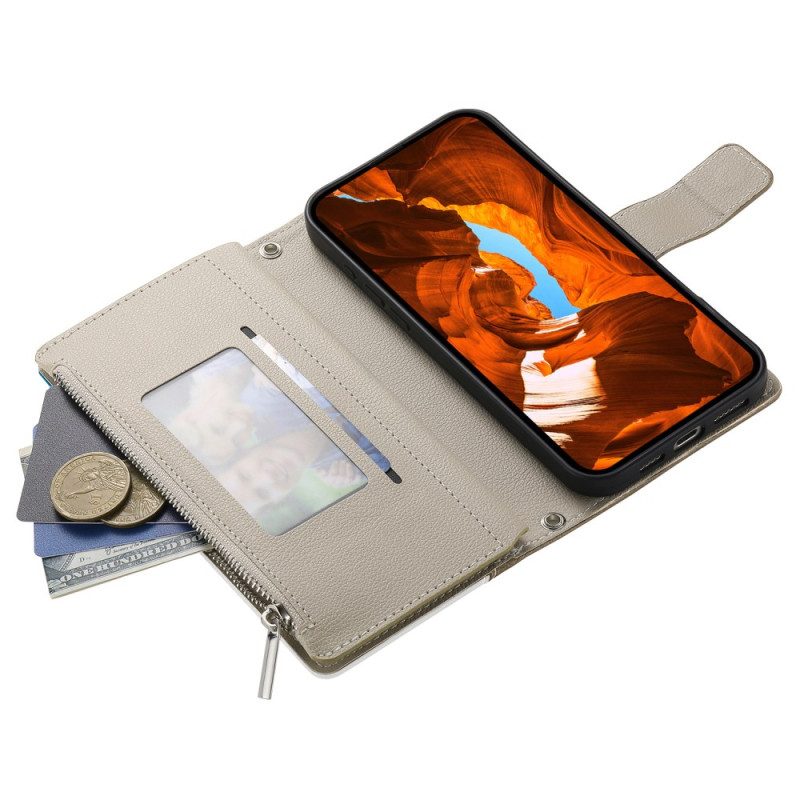 Nahkakotelo Google Pixel 10a Kaksivärinen Lompakko Hihnoilla