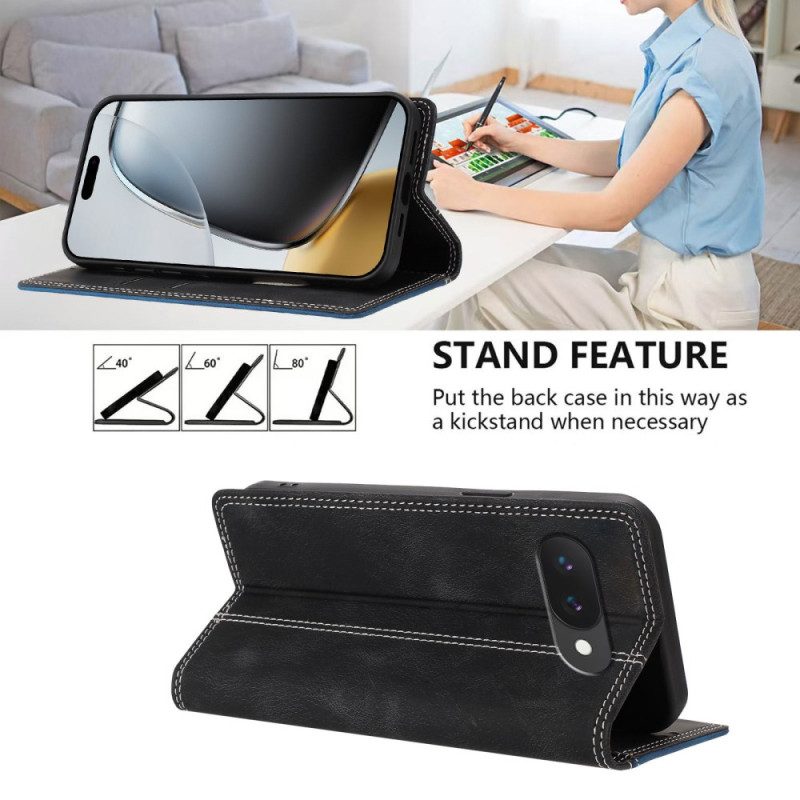 Nahkakotelo Google Pixel 10a Kaksivärinen Rfid-suojattu Suojakuori