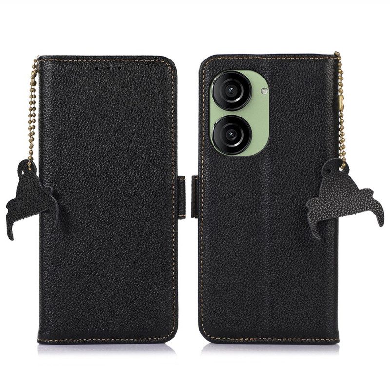 Kotelot Asus Zenfone 10 Rfid-estopintainen Nahka Khazneh