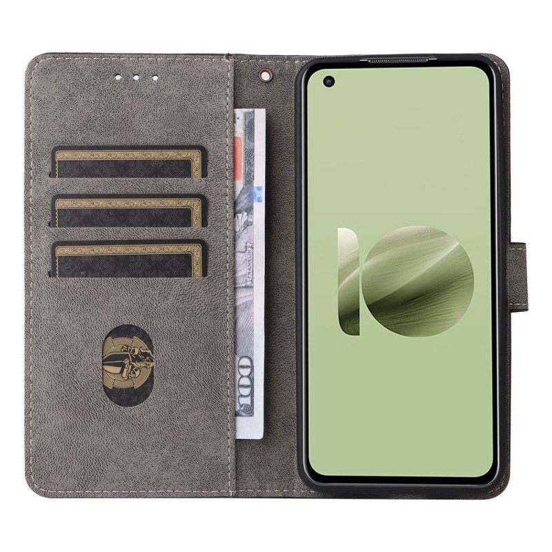 Kotelot Asus Zenfone 10 Rfid-mokkanahkaefekti