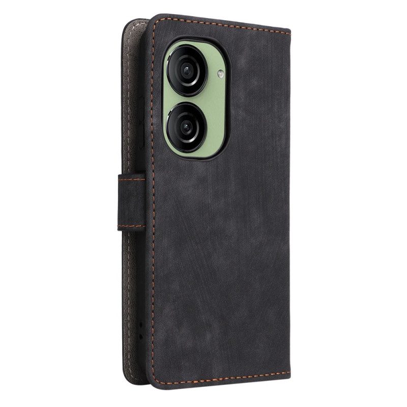 Kotelot Asus Zenfone 10 Rfid-mokkanahkaefekti