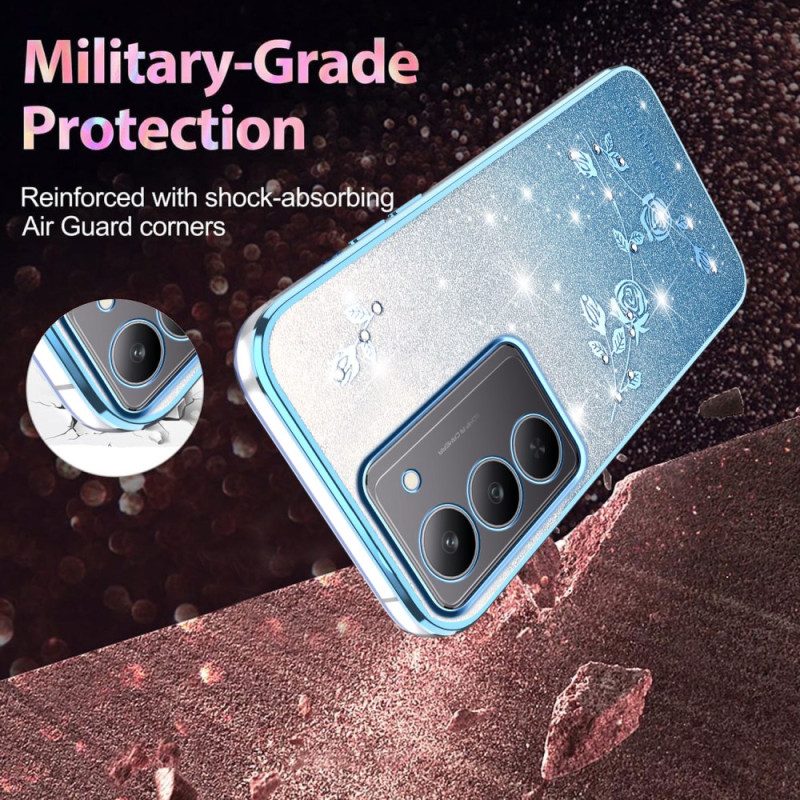 Kuori Realme 14x 5g Kadem Kukkia Ja Strasseja