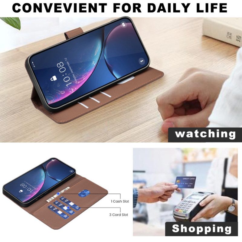 Nahkakotelo Realme 14x 5g Raidat Binfen Color