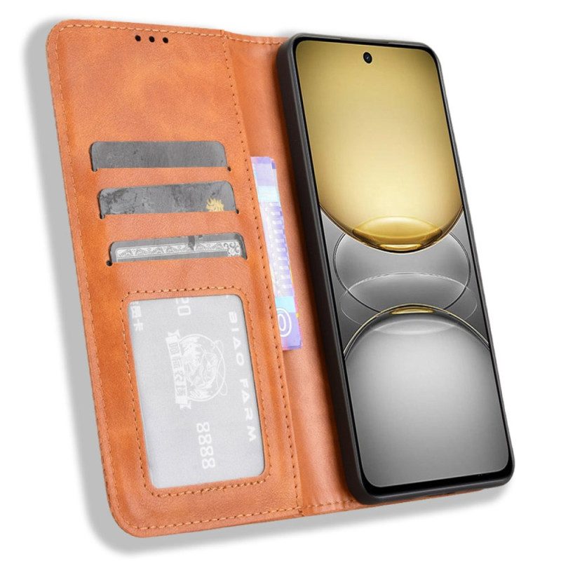 Nahkakotelo Realme 14x 5g Vintage-reunus