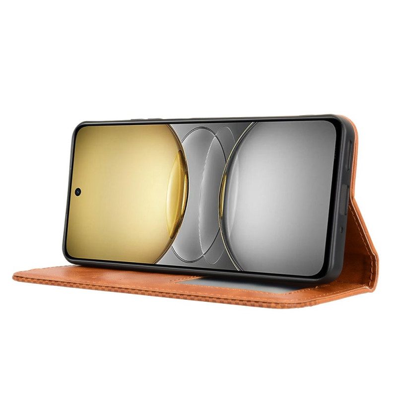 Nahkakotelo Realme 14x 5g Vintage-reunus