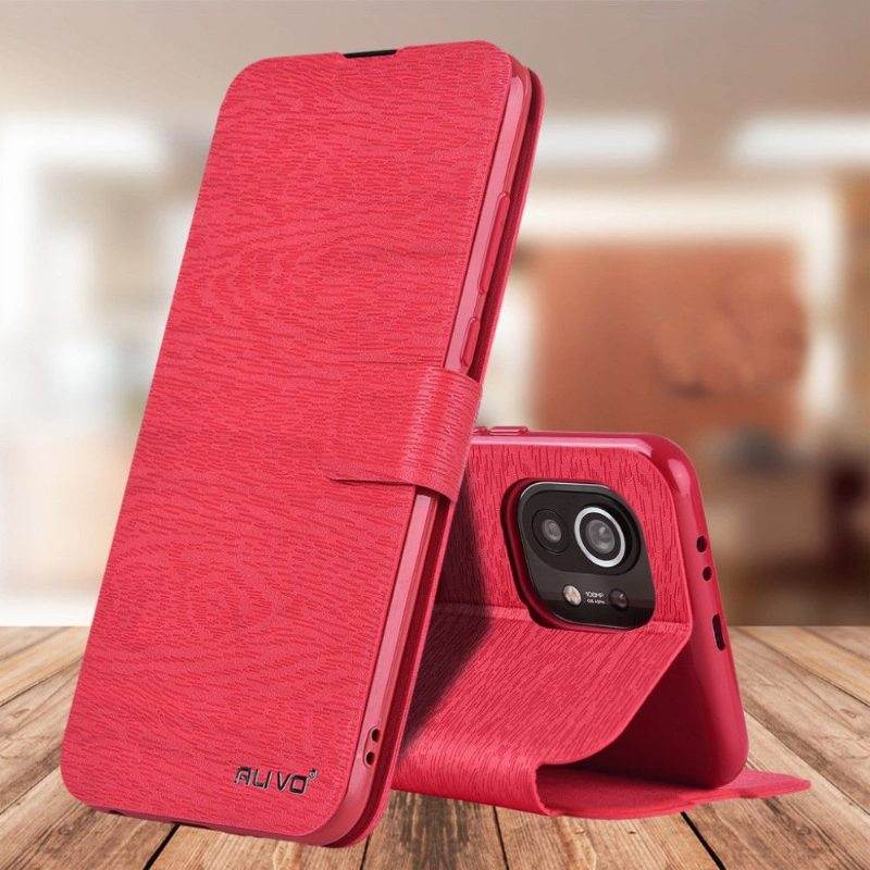 Nahkakotelo Xiaomi Mi 11 Murtumaton Puhelinkuoret Alivo Faux Leather Bark Effect
