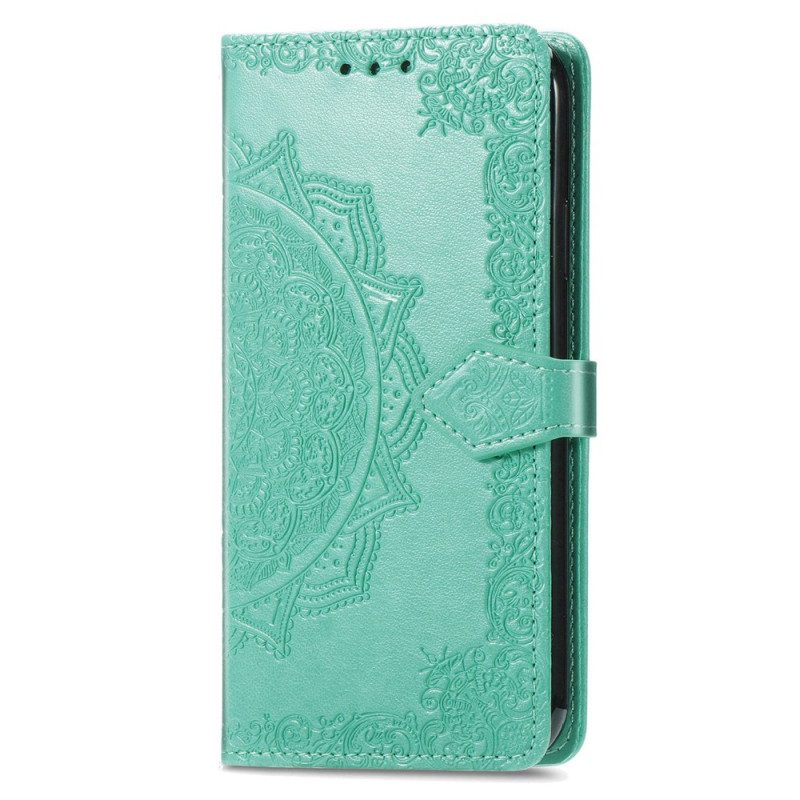 Nahkakotelo Sony Xperia 10 Vi Barokkimandala Hihnalla