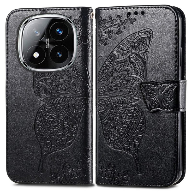 Nahkakotelo Xiaomi Redmi Note 14 Pro Plus 5g Barokkiperhonen