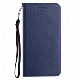 Nahkakotelo Xiaomi Redmi Note 14 Pro Plus 5g Hiilikuitu Strap-on Suojakuori