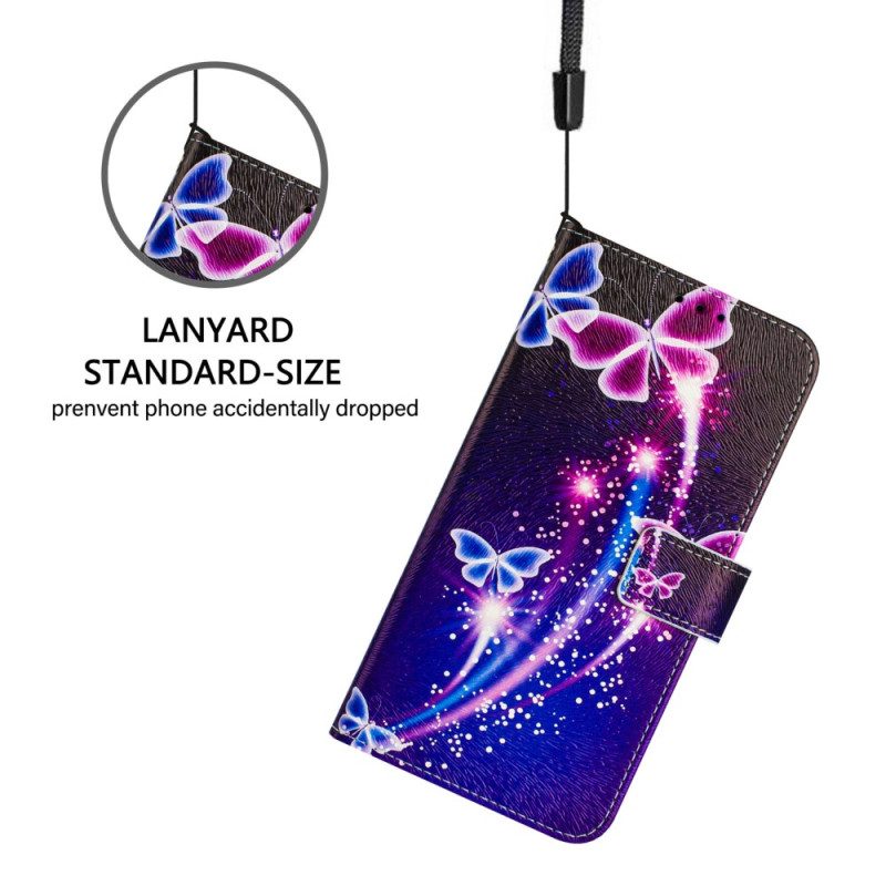 Nahkakotelo Xiaomi Redmi Note 14 Pro Plus 5g Juhlava Perhoskuvio