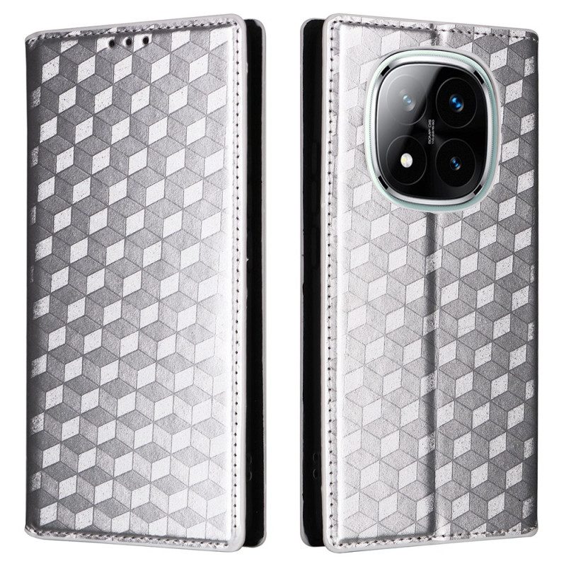 Nahkakotelo Xiaomi Redmi Note 14 Pro Plus 5g Kiiltävä 3d-kuvio