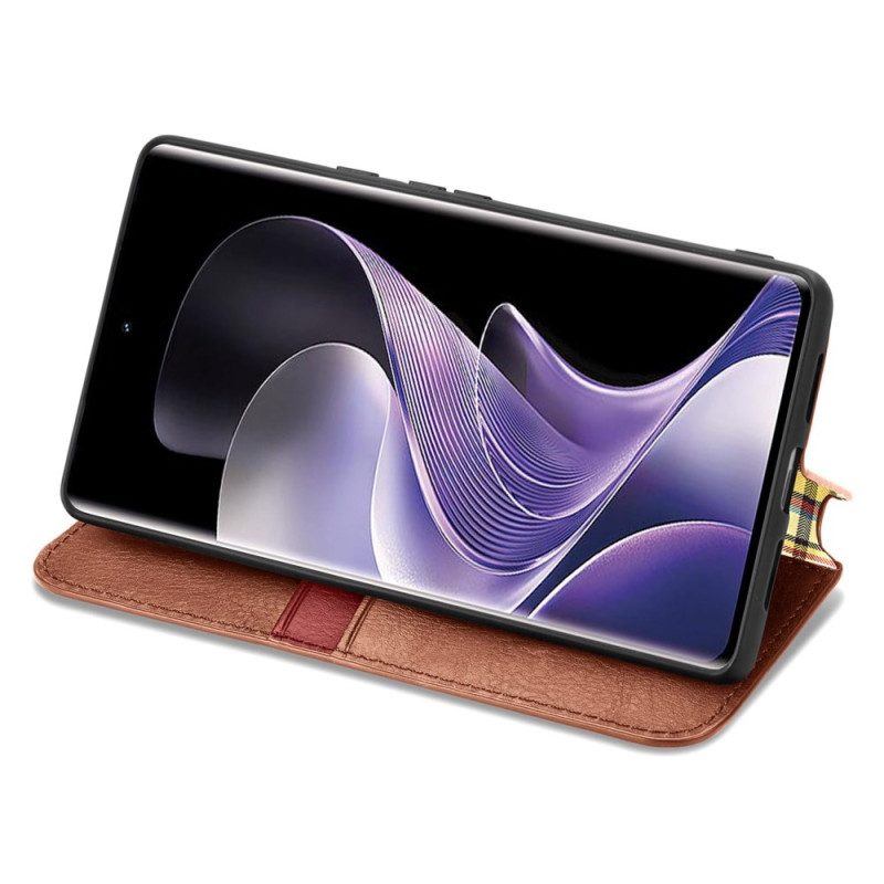 Nahkakotelo Xiaomi Redmi Note 14 Pro Plus 5g Mokkanahkaefektifriisi Suojakuori