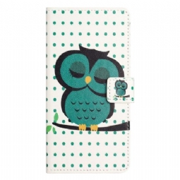 Nahkakotelo Xiaomi Redmi Note 14 Pro Plus 5g Nukkuva Pöllö