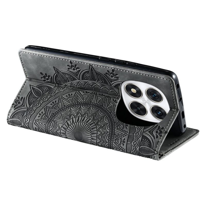 Nahkakotelo Xiaomi Redmi Note 14 Pro Plus 5g Puhelinkuoret Mokkanahka Ja Mandala-kuvio