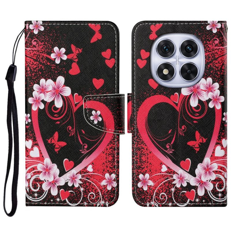 Nahkakotelo Xiaomi Redmi Note 14 Pro Plus 5g Punainen Sydän