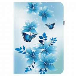 Kotelot Samsung Galaxy Tab S10 Fe Plus Sinisiä Perhosia