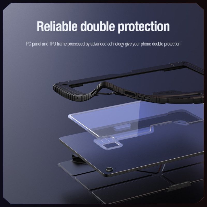 Samsung Galaxy Tab S10 Fe Plus Nillkin-puskuri Origami-telineellä Ja Liukuvalla Kannella