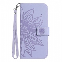 Kotelot Oneplus Nord 4 Auringonkukkakuvio Ja Hihna