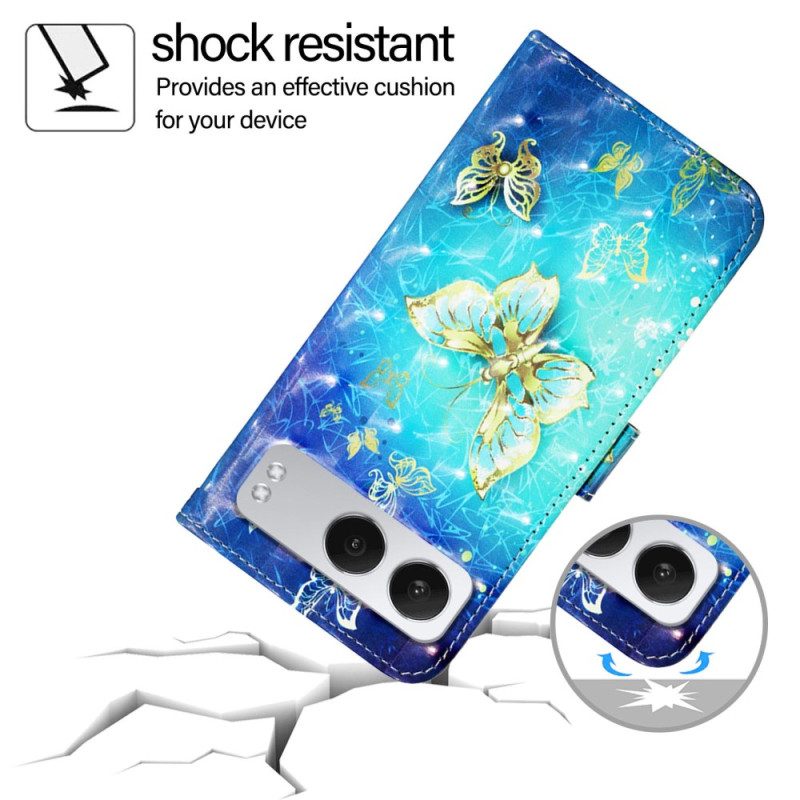 Kotelot Oneplus Nord 4 Kultaiset Perhoset