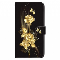 Kotelot Oneplus Nord 4 Kultaisia Ja Vaaleanpunaisia Perhosia Suojakuori