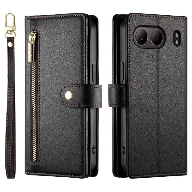 Kotelot Oneplus Nord 4 Lompakko Hihnalla Ja Olkahihnalla Suojakuori