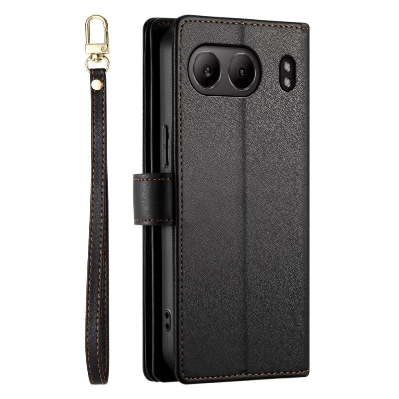 Kotelot Oneplus Nord 4 Lompakko Hihnalla Ja Olkahihnalla Suojakuori