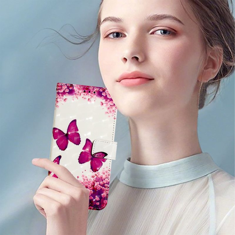 Kotelot Oneplus Nord 4 Puhelinkuoret Punaiset Perhoset