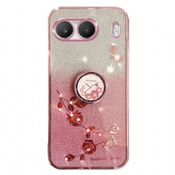 Kuori Oneplus Nord 4 Kadem Paljeteilla Ja Strassilla Koristeltu Sormusteline