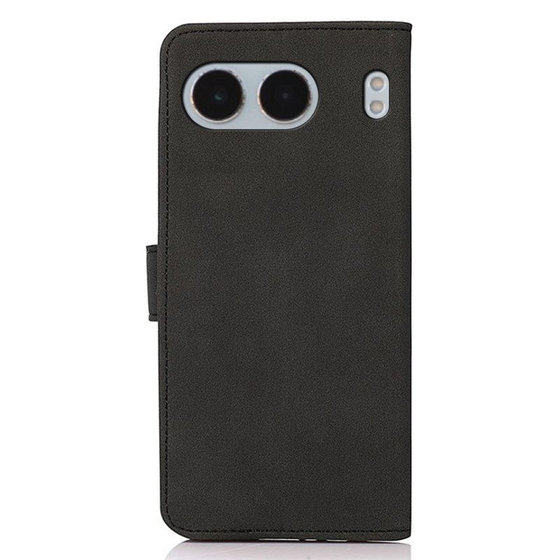 Nahkakotelo Oneplus Nord 4 Khazneh Mokkanahkaefekti