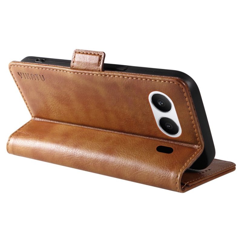 Nahkakotelo Oneplus Nord 4 Yikatu Litsikuvioinen Tekonahka