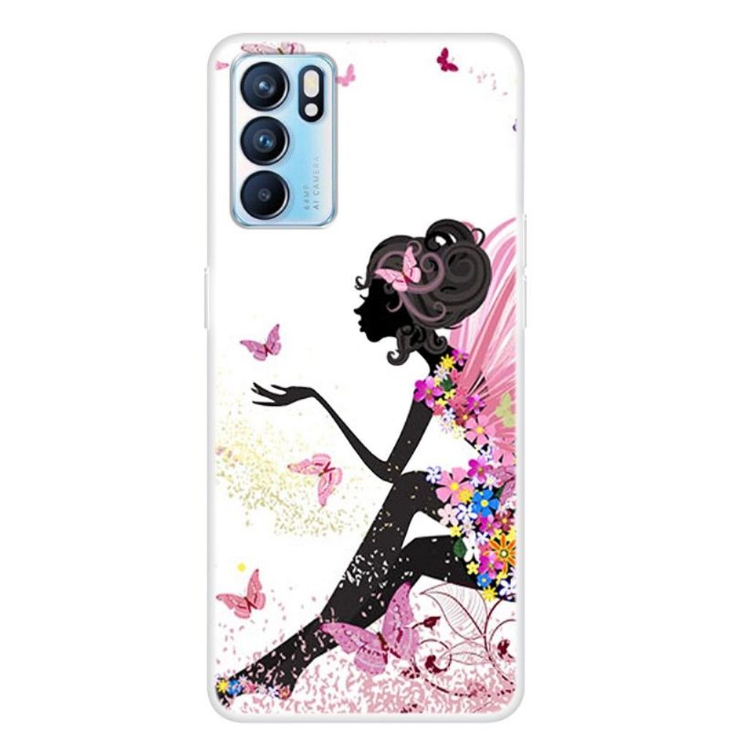 Kuori Oppo Reno 6 5G Butterfly Woman