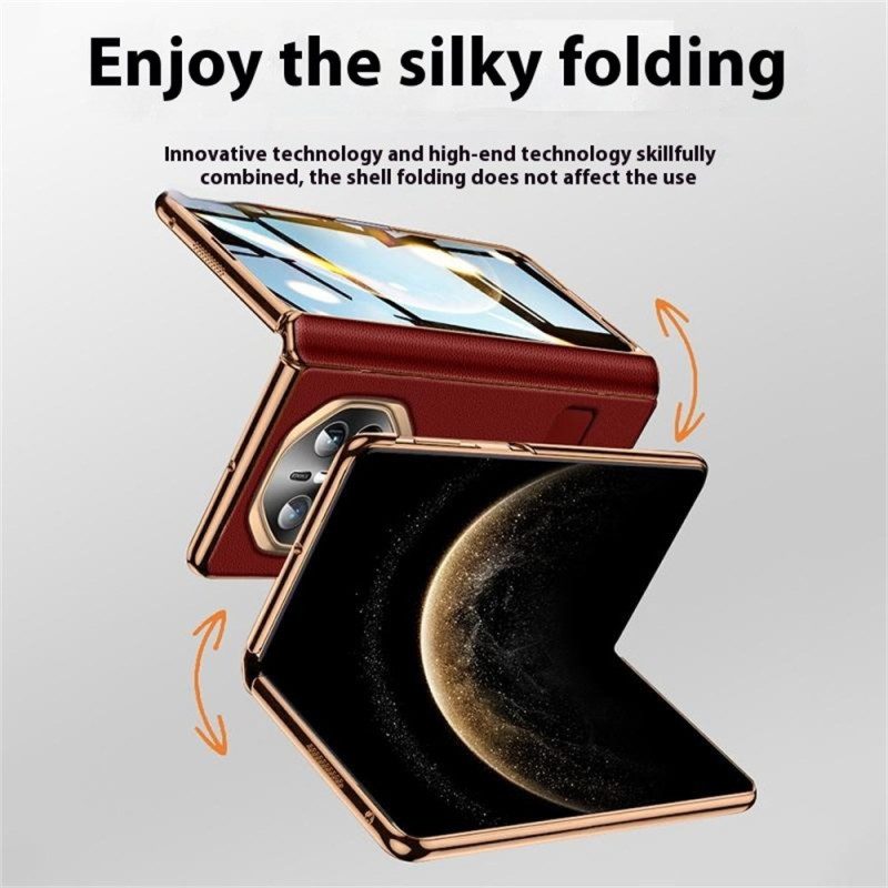 Kuori Huawei Mate X6 Teksturoitu Tekonahka Näytönsuojalla